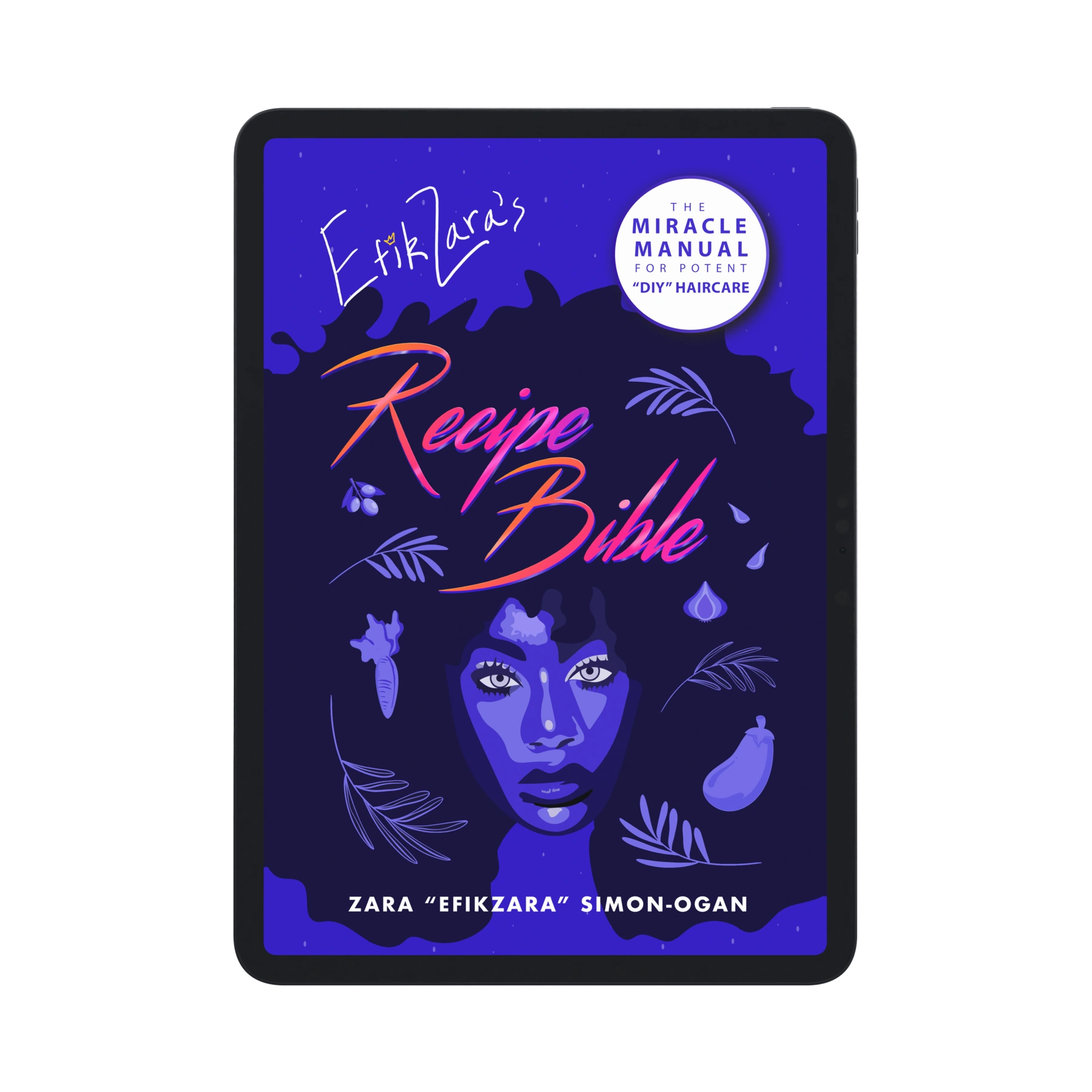 EfikZara’s Recipe Bible cover on an iPad